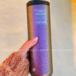 PURPLE Ice Crystal Starbucks Stainless Tumbler